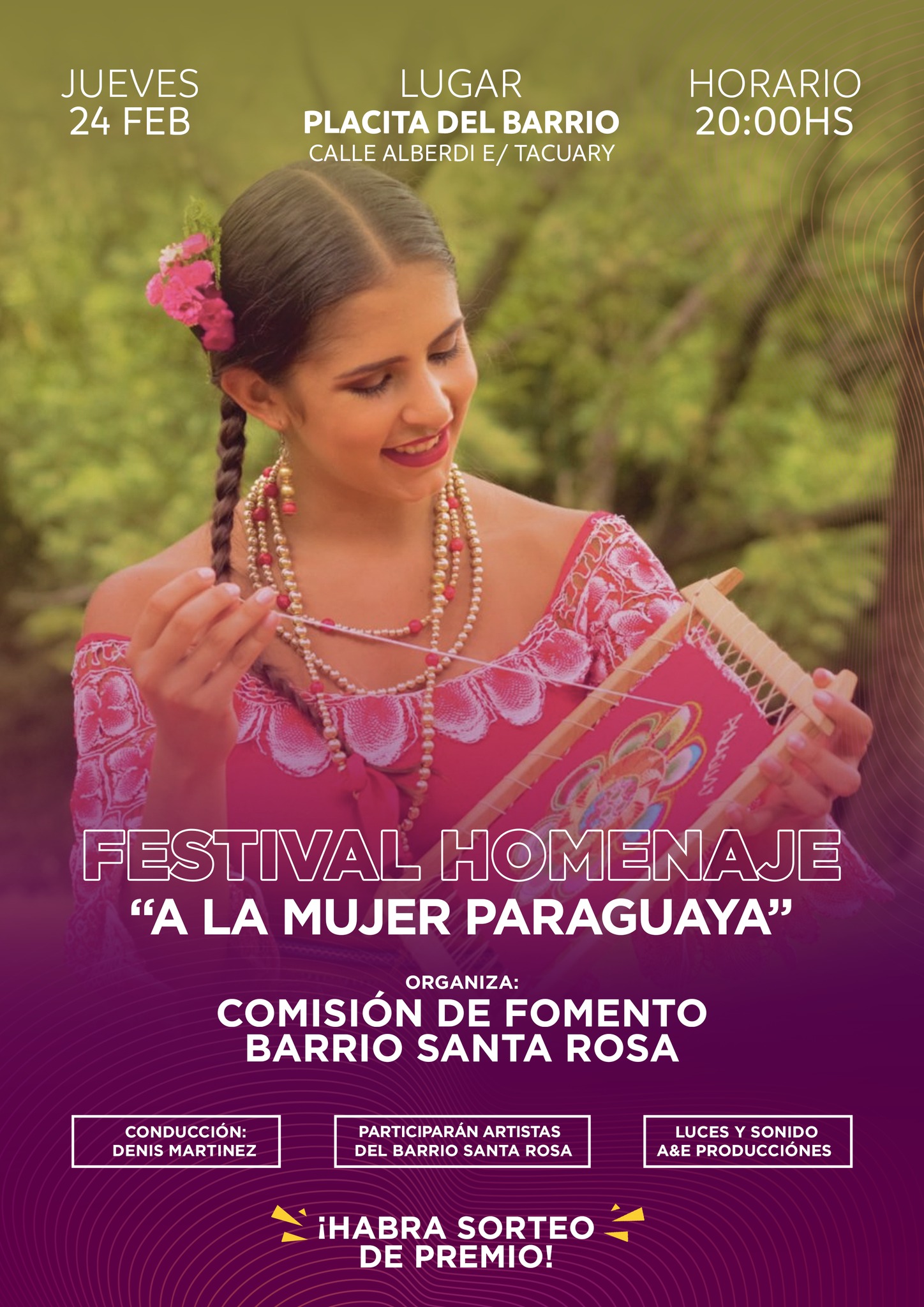 En este momento estás viendo Invitación para el Festival en Homenaje a la Mujer paraguaya en el Barrio Santa Rosa